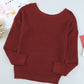 *App Exclusive* Crisscross Open Back Waffleknit Sweater