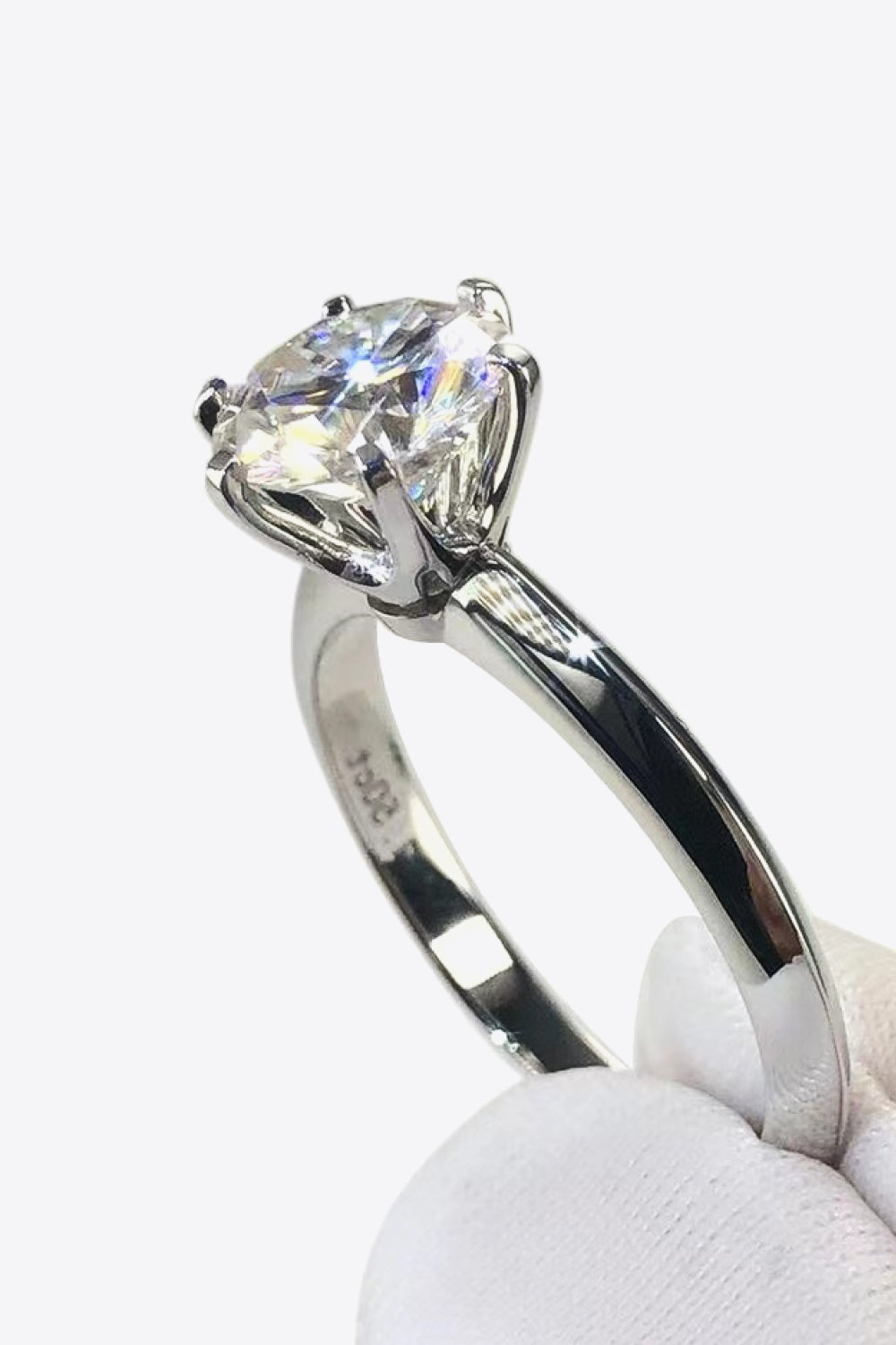 *APP EXCLUSIVE* 925 Sterling Silver 3 Carat Moissanite 6-Prong Ring