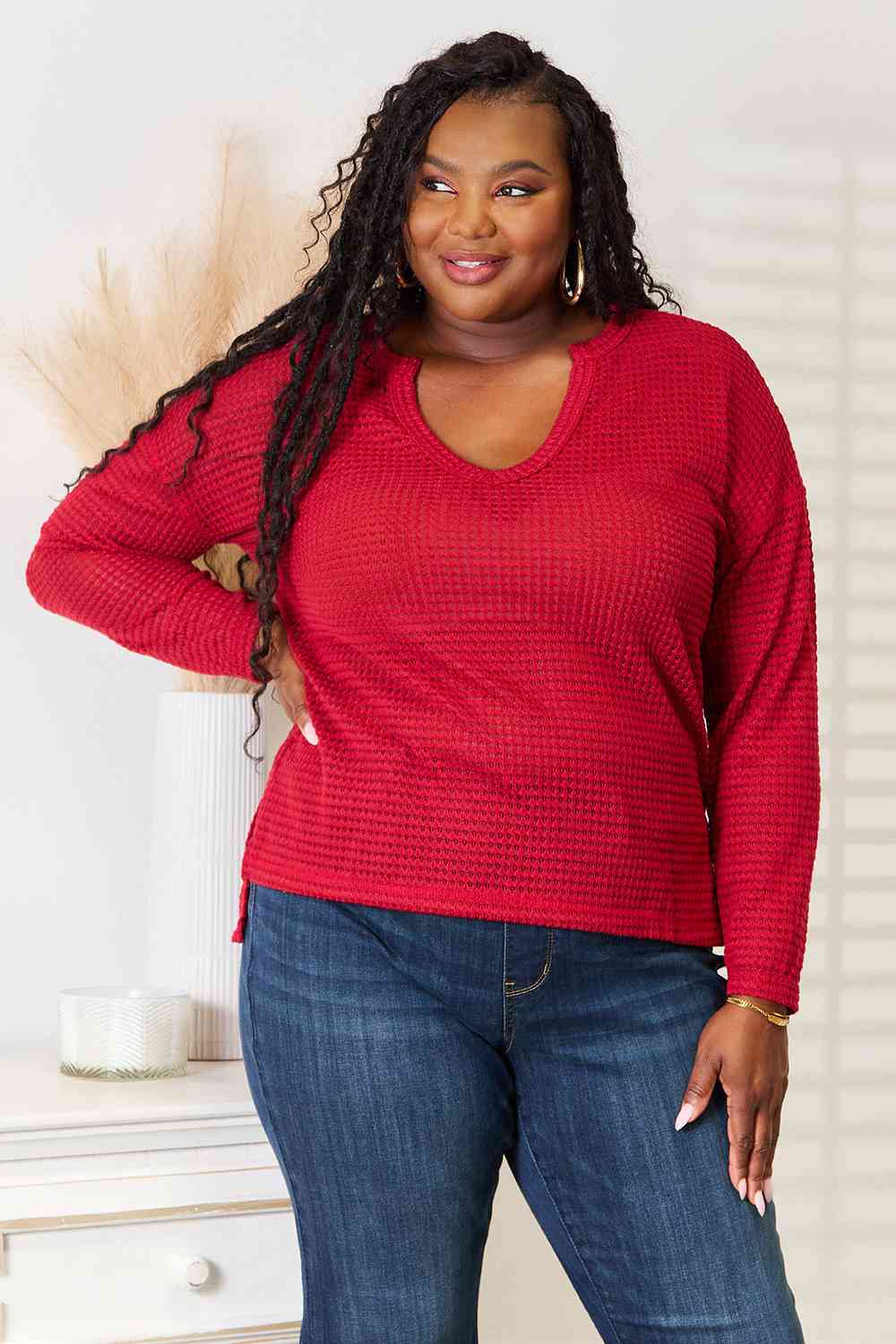 *APP EXCLUSIVE* Wide Notch Relax Top