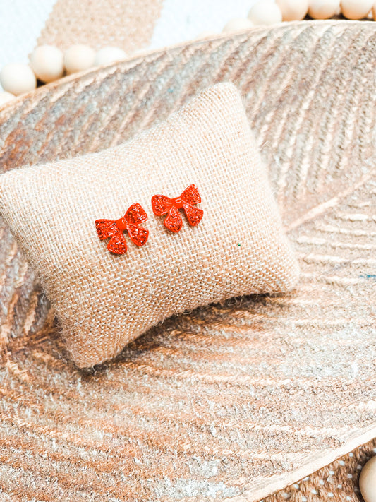 Red Bow Studs