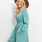 *App Exclusive* Scoop Neck Empire Waist Long Sleeve Mini Dress