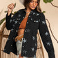 *APP EXCLUSIVE* Collared Neck Star Print Long Sleeve Denim Jacket