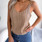 *APP EXCLUSIVE* Openwork Scoop Neck Knit Tank Top