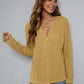 *APP EXCLUSIVE* Dropped Shoulder High-Low Waffle-Knit Top