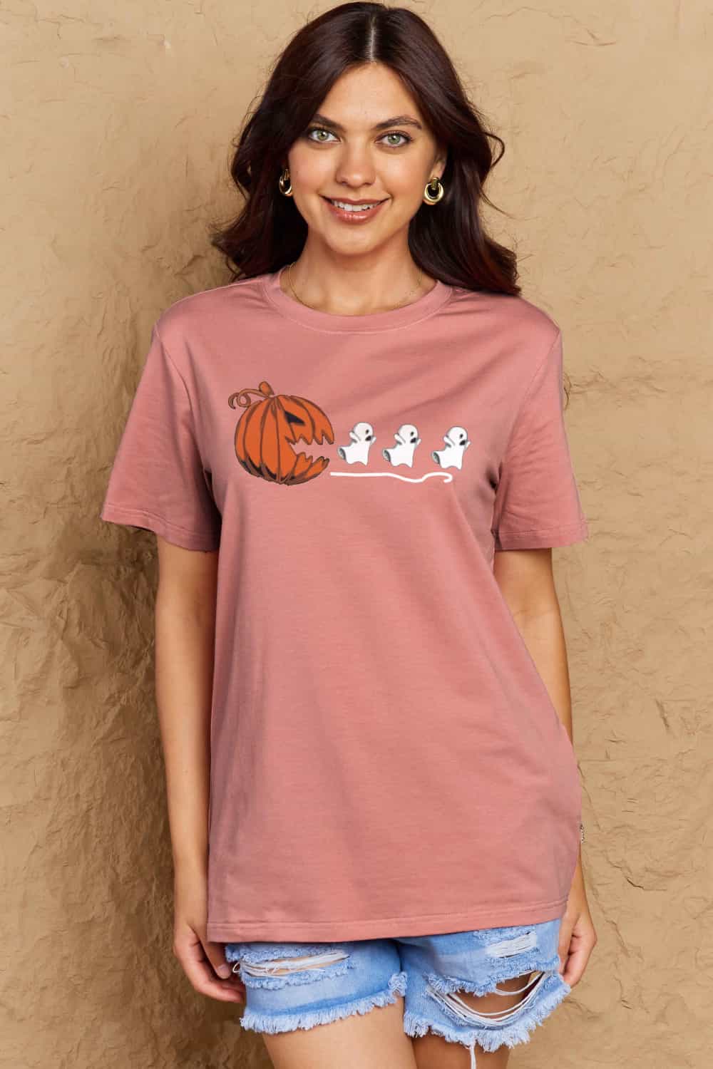 *APP EXCLUSIVE* Jack-O'-Lantern Graphic Cotton T-Shirt