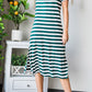 *APP EXCLUSIVE* Striped Vneck Side Slit Maxi Dress