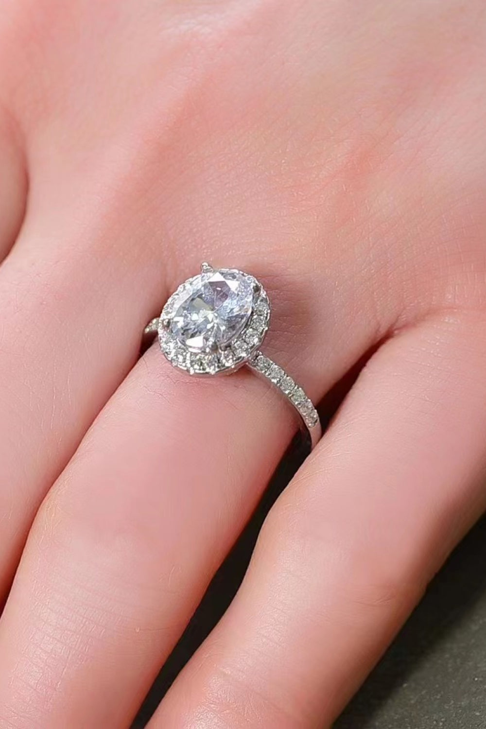 *APP EXCLUSIVE* 2 Carat Moissanite Platinum-Plated Ring