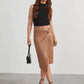 *APP EXCLUSIVE* Twist Faux Leather High Waist Skirt