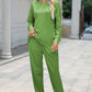 Top and Drawstring Pants Lounge Set
