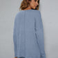*APP EXCLUSIVE* Dropped Shoulder High-Low Waffle-Knit Top