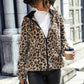 Leopard Zip-Up Hooded Jacket