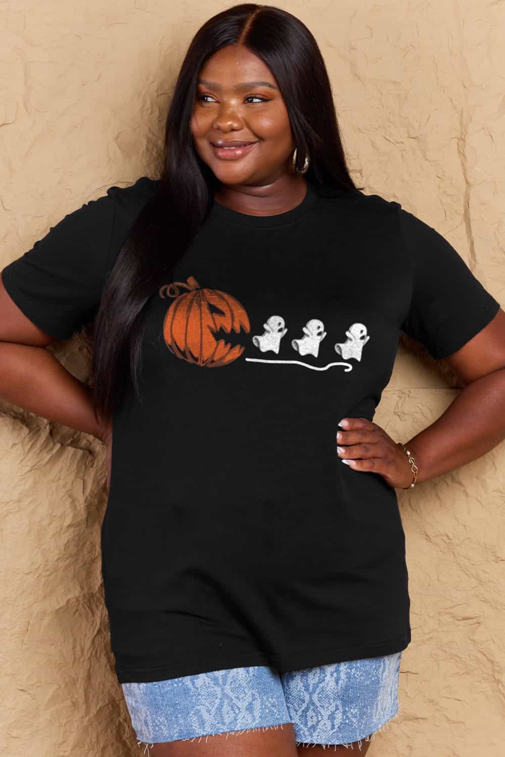 *APP EXCLUSIVE* Jack-O'-Lantern Graphic Cotton T-Shirt