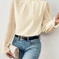 *APP EXCLUSIVE*Sheer Chevron Sleeve Blouse