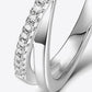 *APP EXCLUSIVE* Moissanite Crisscross 925 Sterling Silver Ring