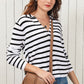 * APP EXCLUSIVE* Striped Collar Long Sleeve Knit Top