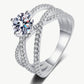 *App Exclusive* 1 Carat Moissanite Crisscross Ring
