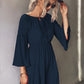 *APP EXCLUSIVE* Tie Neck Flare Sleeve Mini Dress