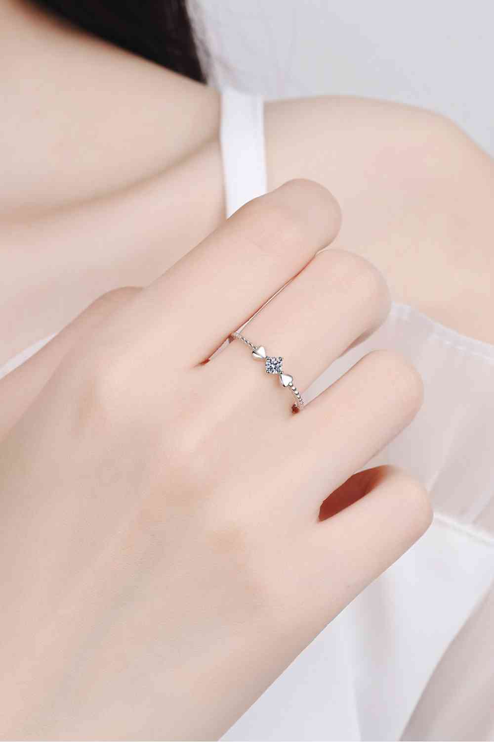 *APP EXCLUSIVE* Moissanite Heart 925 Sterling Silver Ring
