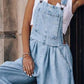 Wide Leg Denim Overalls