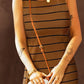 *APP EXCLUSIVE* Striped Slit Sleeveless Maxi Dress