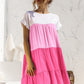*APP EXCLUSIVE* Colorblock Tiered Babydoll Dress