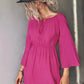 *APP EXCLUSIVE* Tie Neck Flare Sleeve Mini Dress