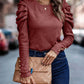 *APP EXCLUSIVE* Decorative Button Puff Sleeve T-Shirt