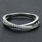 925 Sterling Silver Crisscross Moissanite Ring
