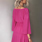 *APP EXCLUSIVE* Tie Neck Flare Sleeve Mini Dress