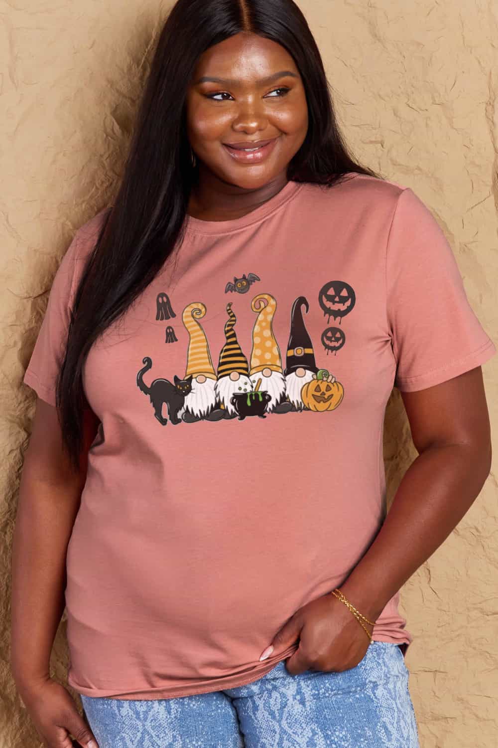 *APP EXCLUSIVE* Halloween Gnome Graphic Cotton Tee