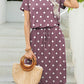*APP EXCLUSIVE* Round Neck Short Sleeve Slit Dress with Pockets