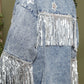 *APP EXCLUSIVE* Fringe Detail Long Sleeve Denim Jacket