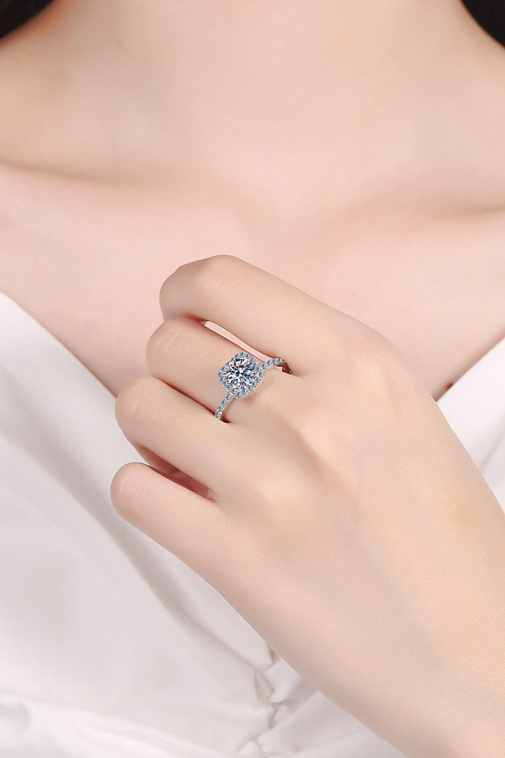 *APP EXCLUSIVE* Square Moissanite Ring