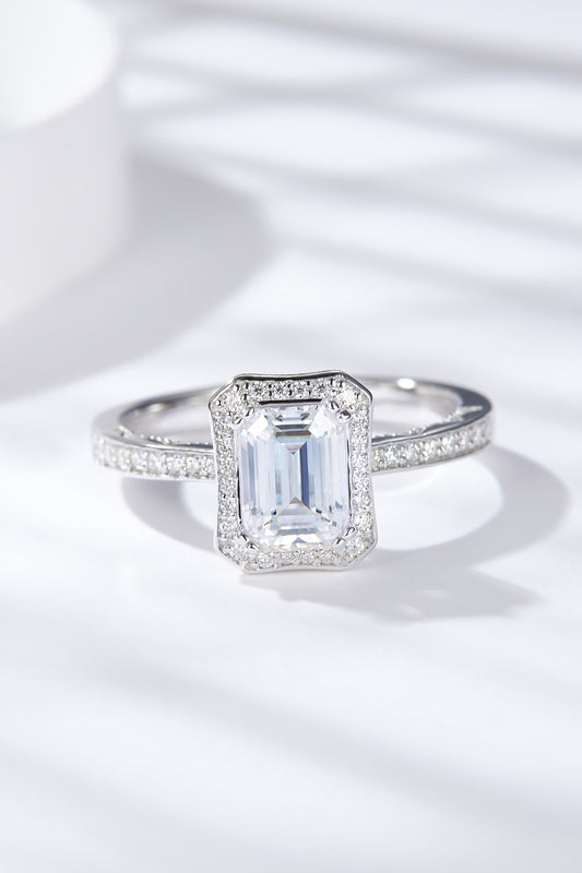 *APP EXCLUSIVE* 1 Carat Moissanite 925 Sterling Silver Halo Ring