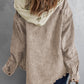 *App Exclusive* Snap Front Hooded Corduroy Shacket