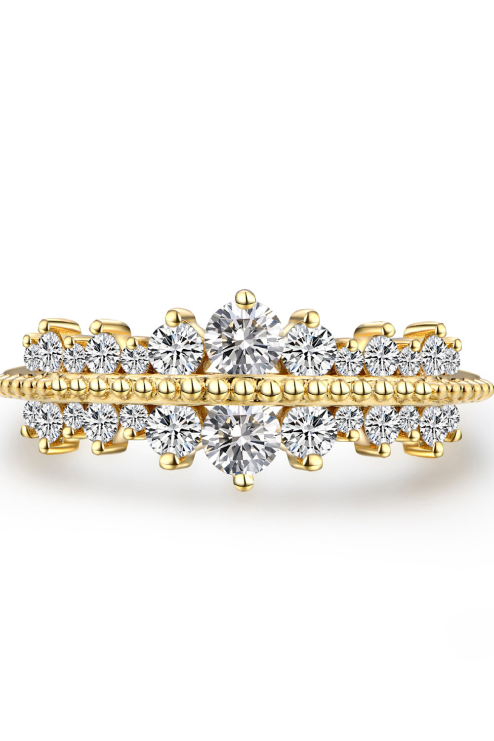 *APP EXCLUSIVE* Moissanite 925 Sterling Silver 18K Gold plated Ring