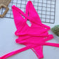 *APP EXCLUSIVE* Halter Neck Deep V One-Piece Swimsuit