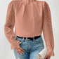 *APP EXCLUSIVE*Sheer Chevron Sleeve Blouse