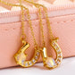 *APP EXCLUSIVE* Horseshoe Opal Copper 14K Gold Plated Pendant Necklace