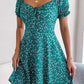 Ditsy Floral Drawstring A-Line Dress