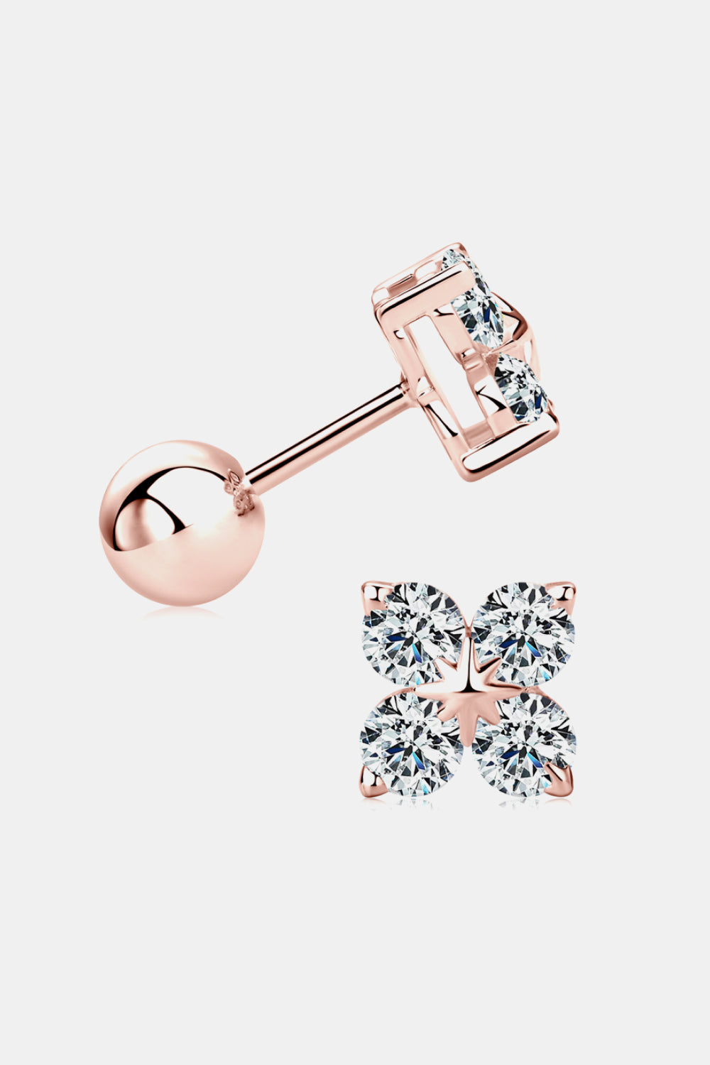 *APP EXCLUSIVE* Moissanite 925 Sterling Silver Four-Leaf Clover Shape Earrings