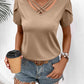 *APP EXCLUSIVE* Strappy Vneck Petal Sleeve Top