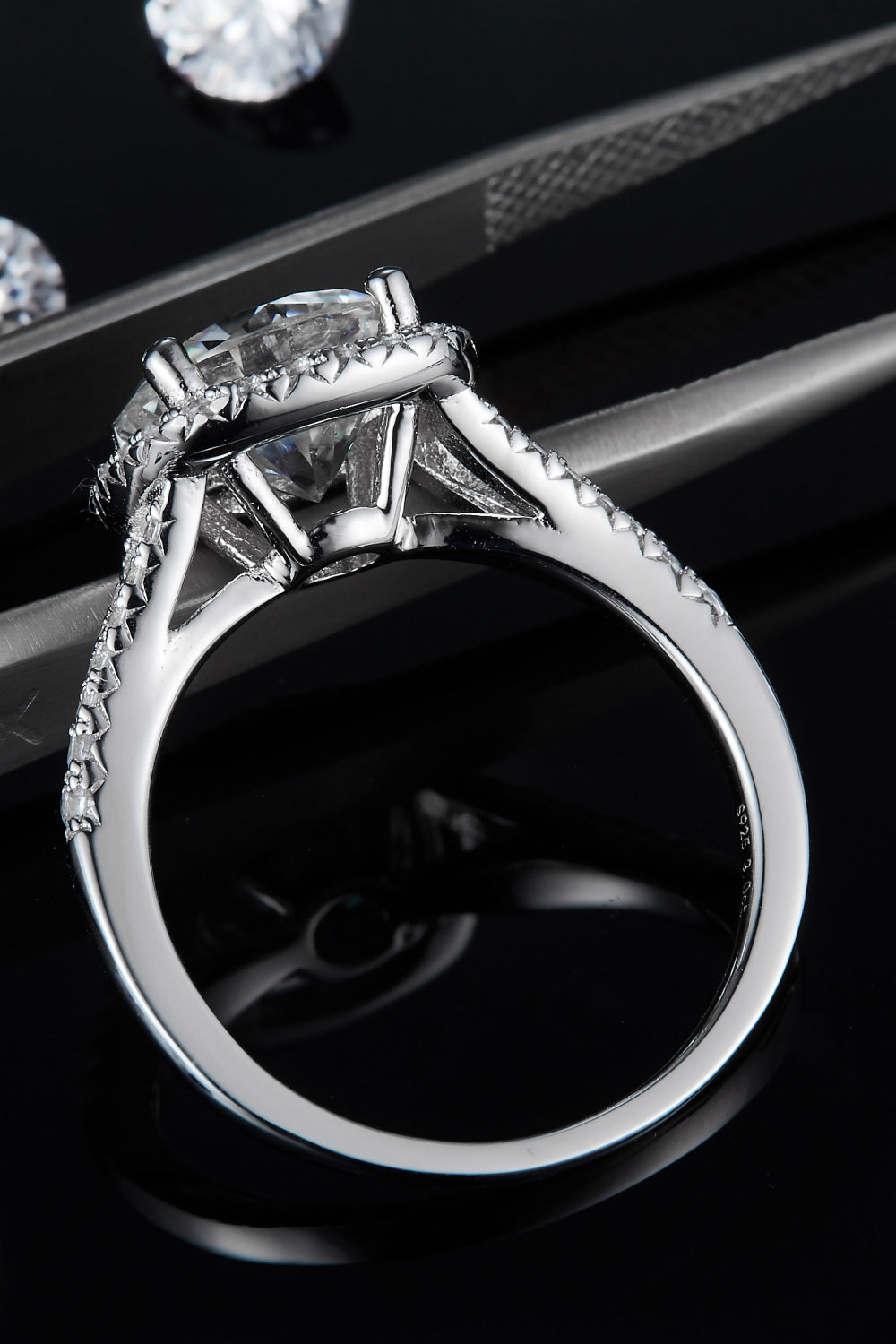 * APP EXCLUSIVE* 3.37 Carat Moissanite Halo Ring