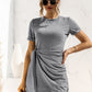 *APP EXCLUSIVE* Cuffed Sleeve Side Tie Dress