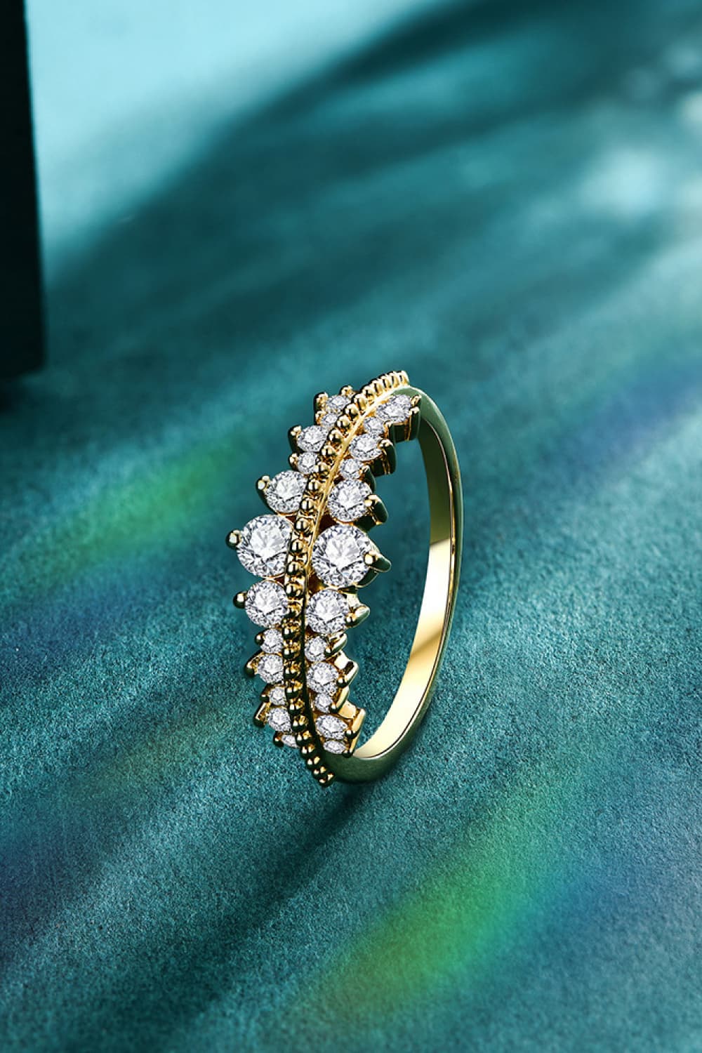 *APP EXCLUSIVE* Moissanite 925 Sterling Silver 18K Gold plated Ring