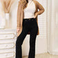 *APP EXCLUSIVE* Woven Right Openwork Horizontal Ribbing Open Front Cardigan