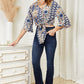 *APP EXCLUSIVE* Tie Hem V-Neck Three-Quarter Sleeve Blouse