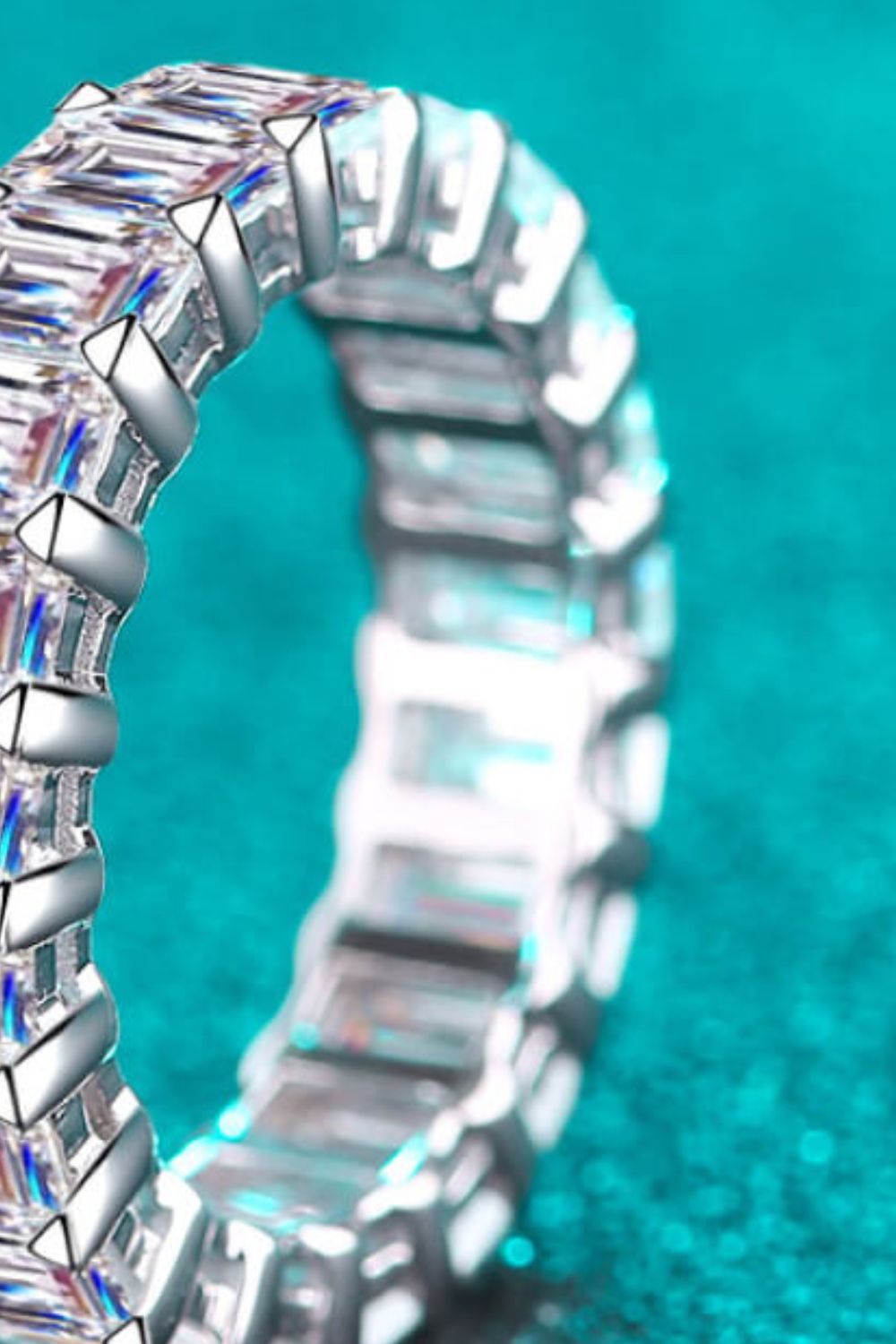 *APP EXCLUSIVE* 10.5 Carat Moissanite Rhodium-Plated Ring