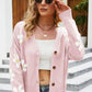 *App Exclusive* Floral Ribbed Cardigan