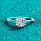 *APP EXCLUSIVE* 1 Carat Moissanite 925 Sterling Silver Halo Ring